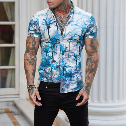 Herren Hemd Kurzarm Bedruckt Cool Reverse Style
