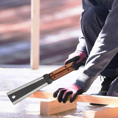 Faltbare Tischlerhandsäge Doppelschneide Profi Qualität
