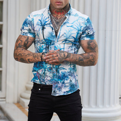 Herren Hemd Kurzarm Bedruckt Cool Reverse Style