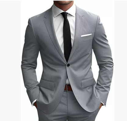 Herren Anzug Slim Fit Elegant Frühjahr
