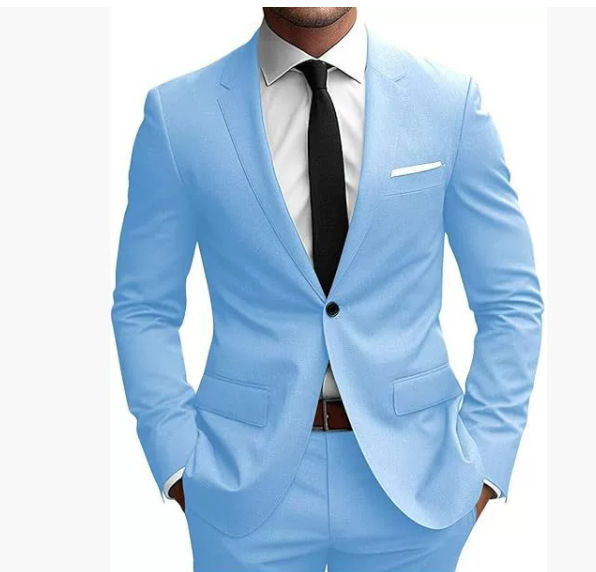 Herren Anzug Slim Fit Elegant Frühjahr