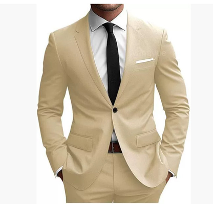 Herren Anzug Slim Fit Elegant Frühjahr