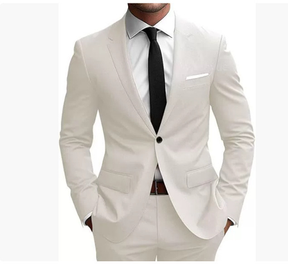 Herren Anzug Slim Fit Elegant Frühjahr