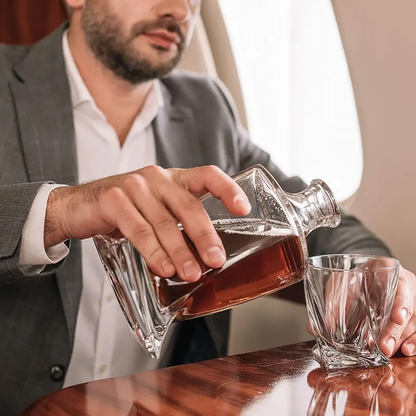 Kristall Dekanter Set Luxus Whisky Karaffe Geschenk