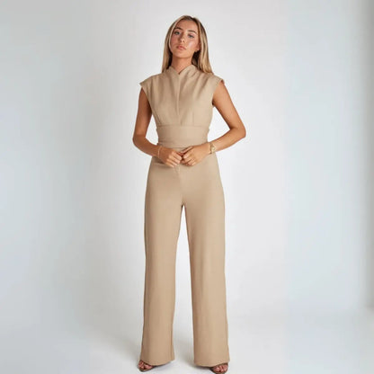 Eleganter Damen Jumpsuit Mit V-Ausschnitt - BerlinGlamour