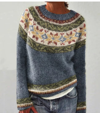Damen Strickpullover Rundhalsausschnitt Bequem Alltag
