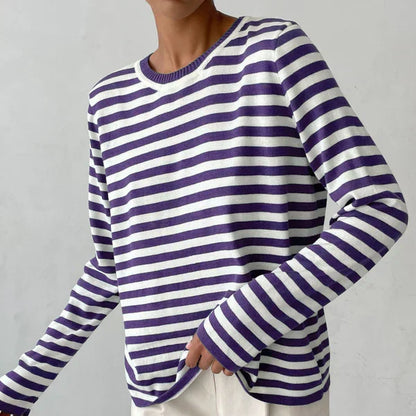 Gestreiftes T-Shirt Leicht Luftig Sommer
