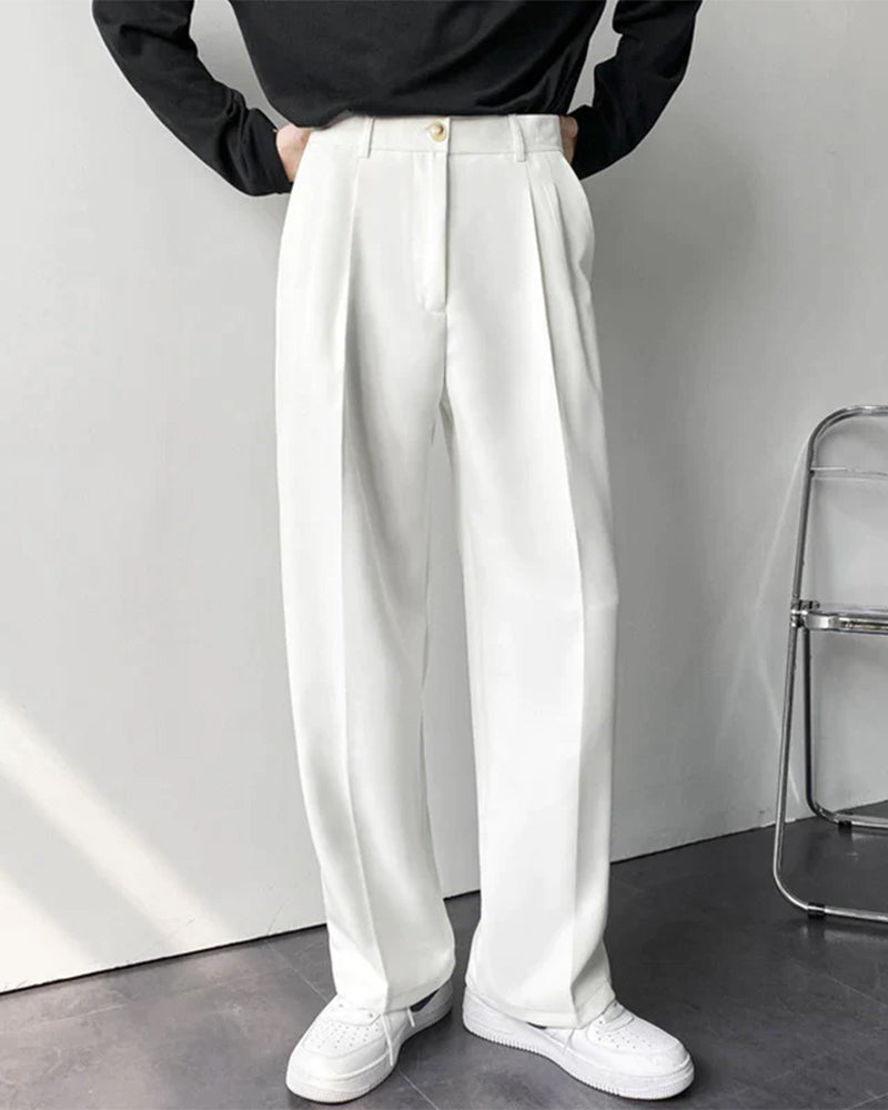 Enzo Anzughose High-Waist Weites Bein Damenhose