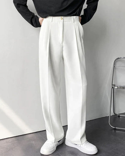 Enzo Anzughose High-Waist Weites Bein Damenhose