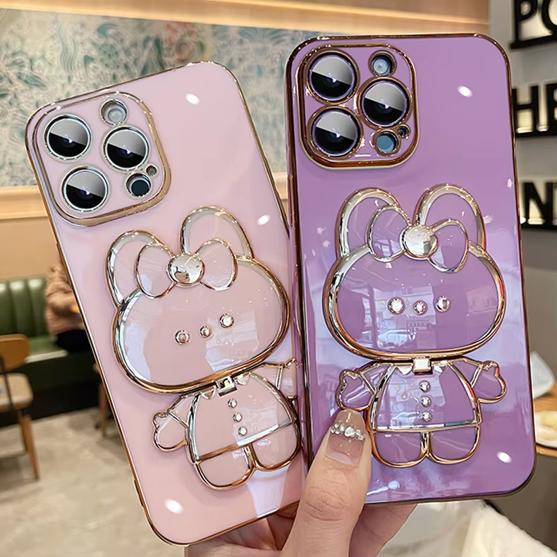 iPhone Hülle 3D Hase Spiegel Design Kawaii
