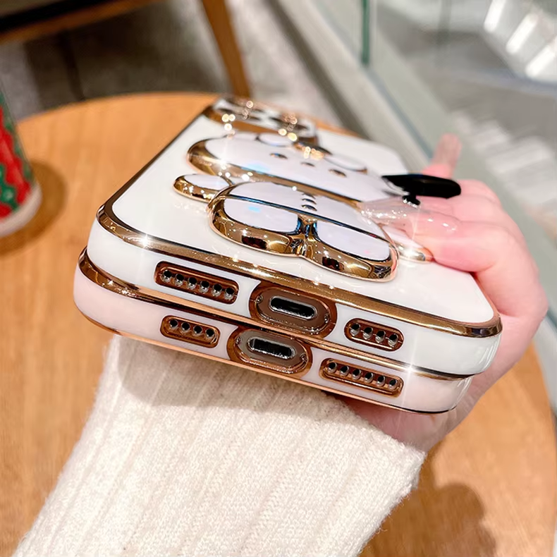 iPhone Hülle 3D Hase Spiegel Design Kawaii