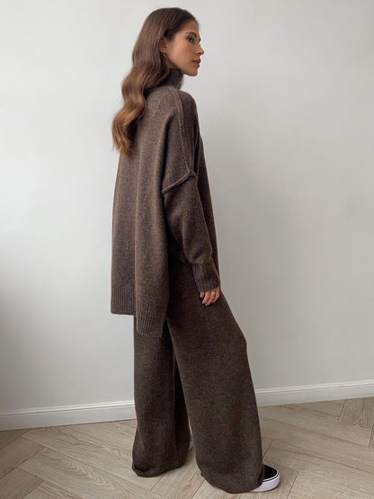 Damen Strickpullover Oversize Weich Bequem