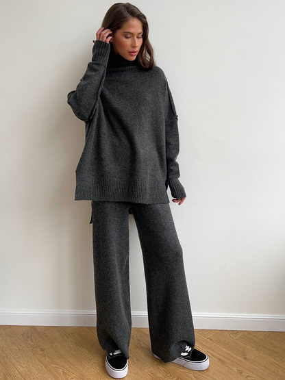 Damen Strickpullover Oversize Weich Bequem