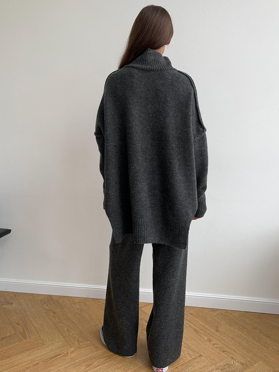 Damen Strickpullover Oversize Weich Bequem
