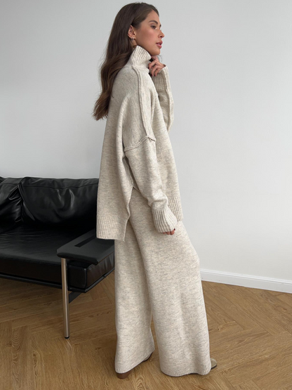 Damen Strickpullover Oversize Weich Bequem