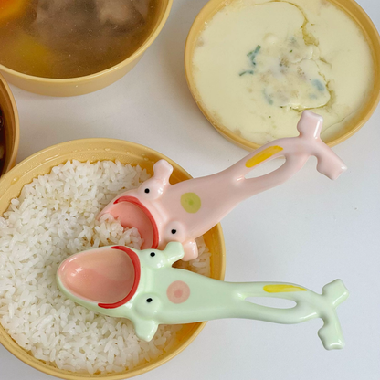 Keramiklöffel Lustig Frosch Dekoration Langgriff