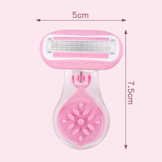 Rasierer Set Damen Pink Kompakt Schutz Rasierer