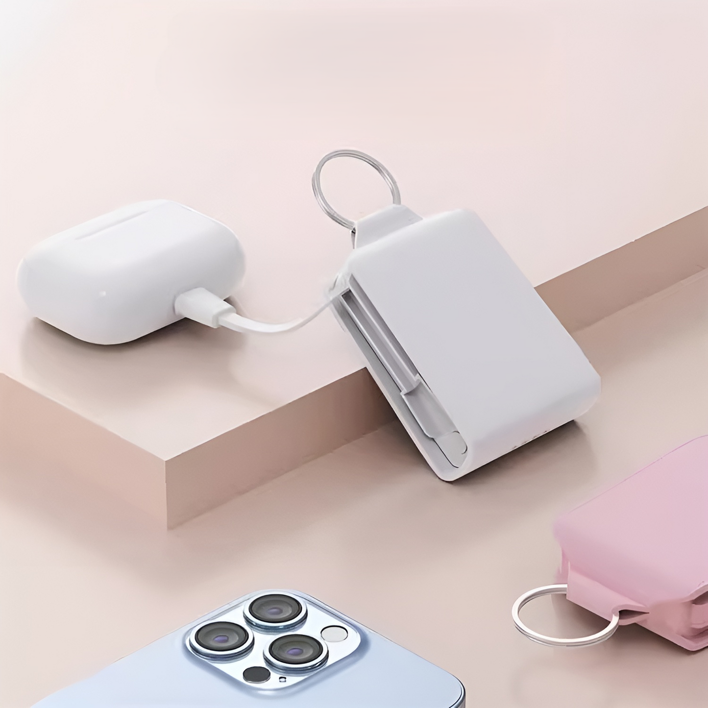 Kleine Powerbank Schlüsselanhänger Notfall Akku
