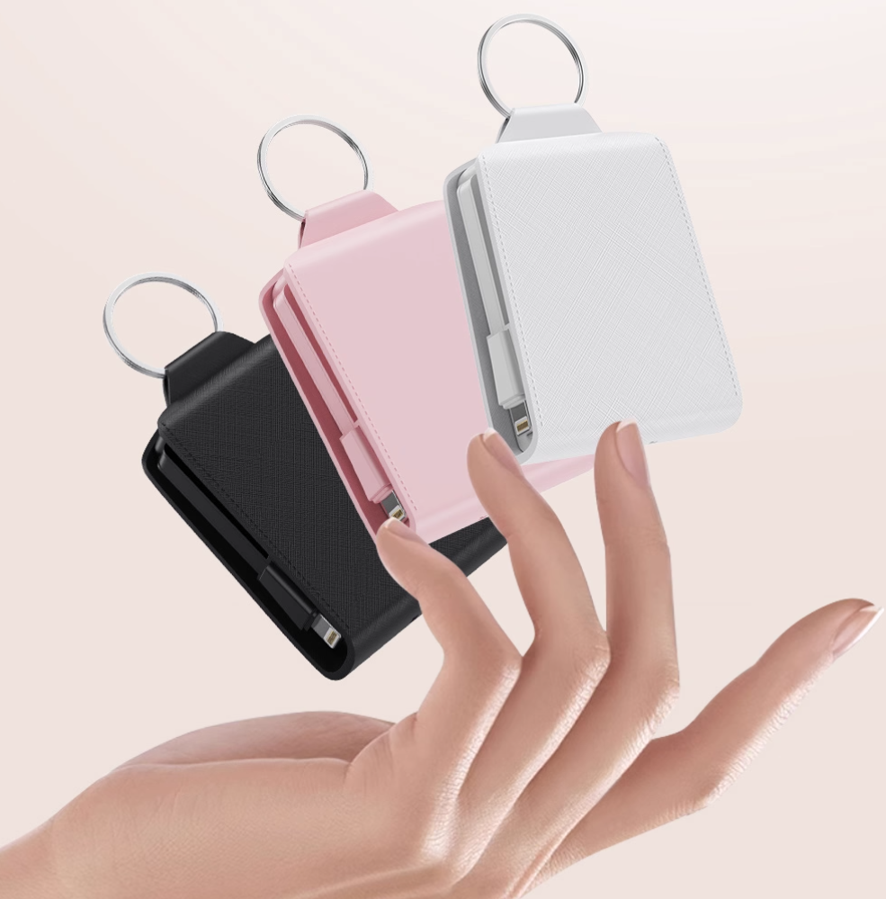 Kleine Powerbank Schlüsselanhänger Notfall Akku