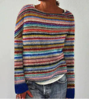 Damen Strickpullover Rundhalsausschnitt Bequem Alltag