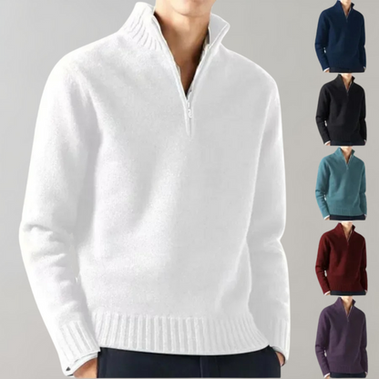 Eleganter Pullover mit Halb-Reißverschluss Modern