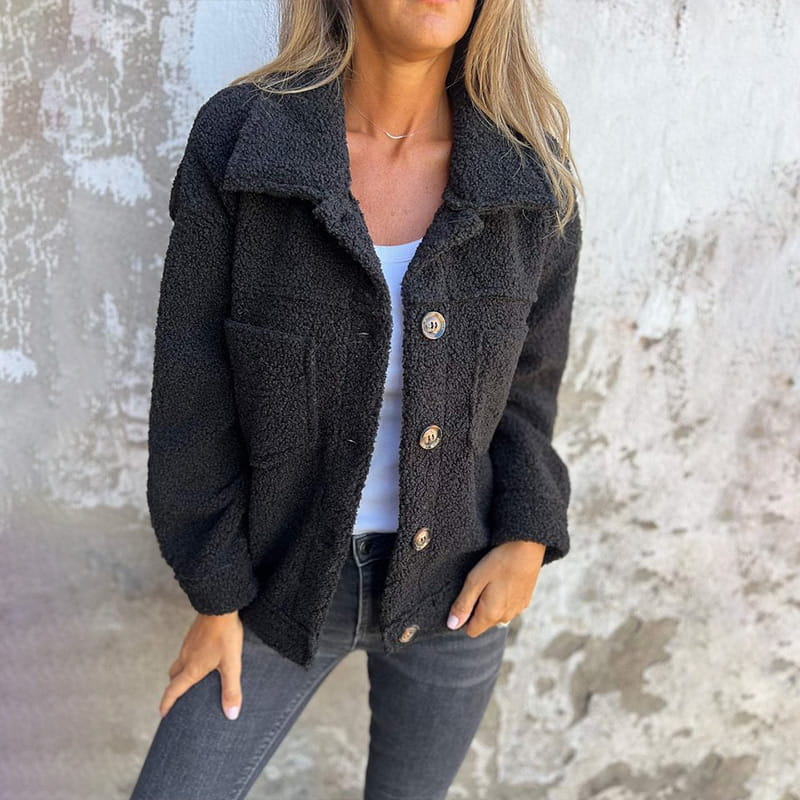 Damen Jacke Warm Kuschelig Innenfutter