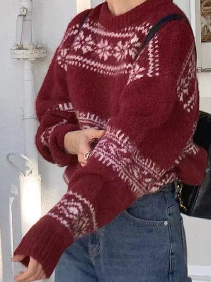 Damen Winterpullover Nordisch Gemütlich Lässig - BerlinGlamour