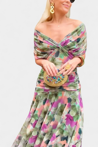 Elegante Off-Shoulder-Kleid Damen Abendrobe