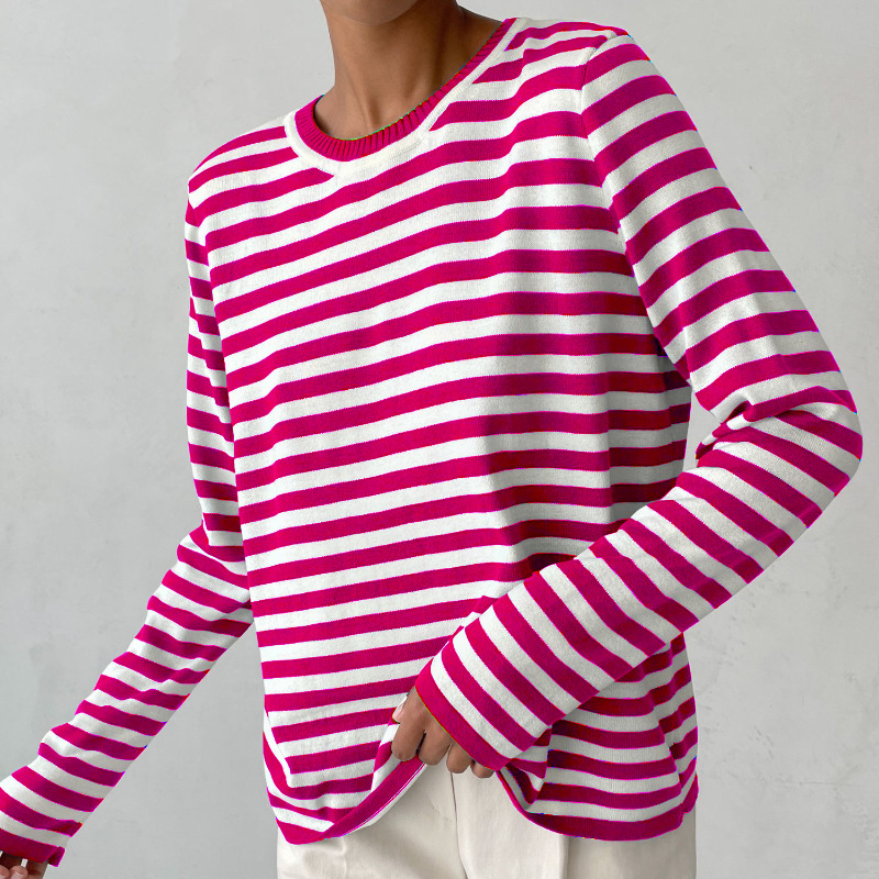 Elegantes T-Shirt Streifen Sommer Leicht