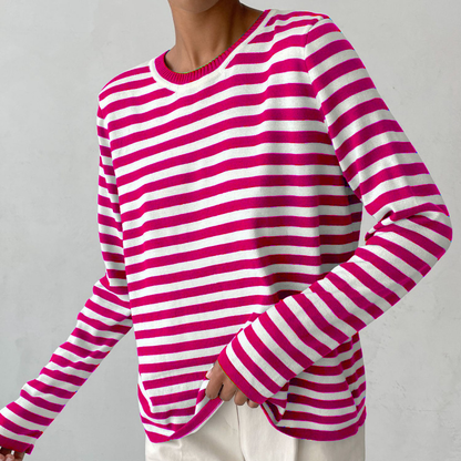Elegantes T-Shirt Streifen Sommer Leicht