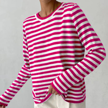 Gestreiftes T-Shirt Leicht Luftig Sommer