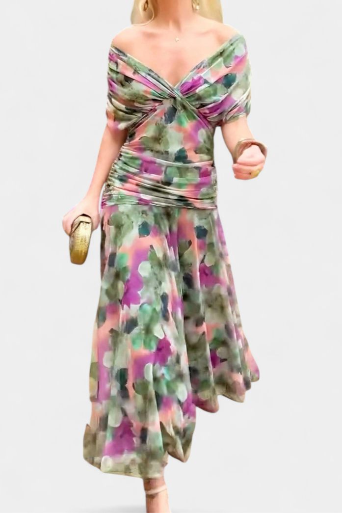 Elegante Off-Shoulder-Kleid Damen Abendrobe