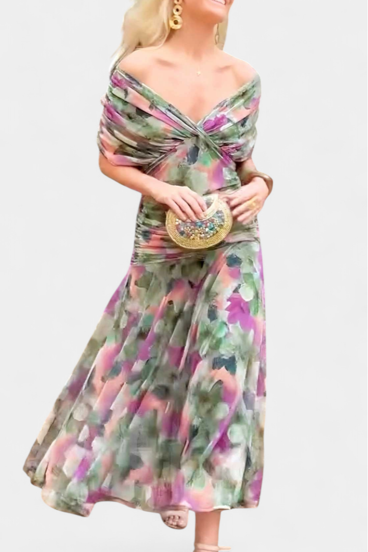 Elegante Off-Shoulder-Kleid Damen Abendrobe