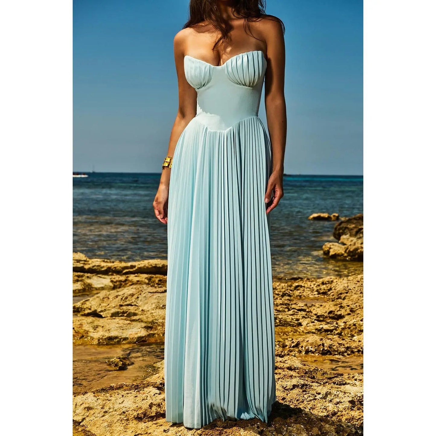 Clara | Luxuriöses Schulterfreies Maxikleid Zendoo.de