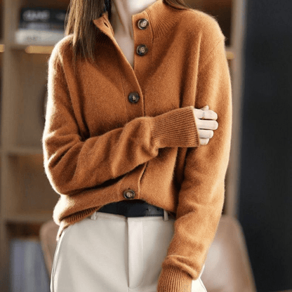Luxuriöse Cashmere Strickjacke Weich Maßgeschneidert