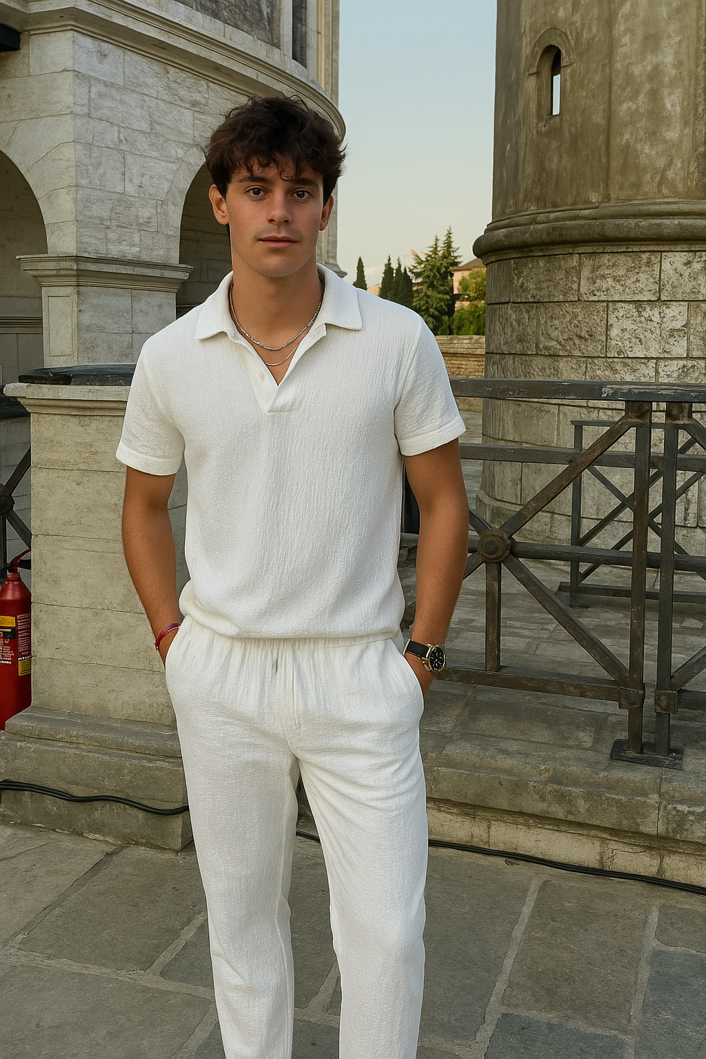 Herren Sommer Set Baumwolle Polo Hose Classic - BerlinGlamour