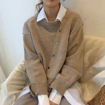 Damen Winterpullover Mit Knöpfen Warm - BerlinGlamour
