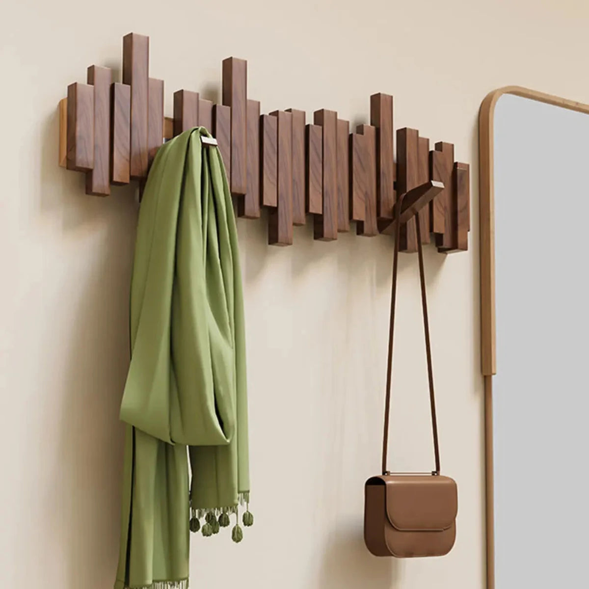 Klavier Garderobe Nussbaum Elegante Mäntelablage