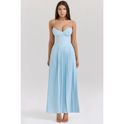 Luxus Maxikleid Schulterfrei Damen Abendkleid Elegant - BerlinGlamour