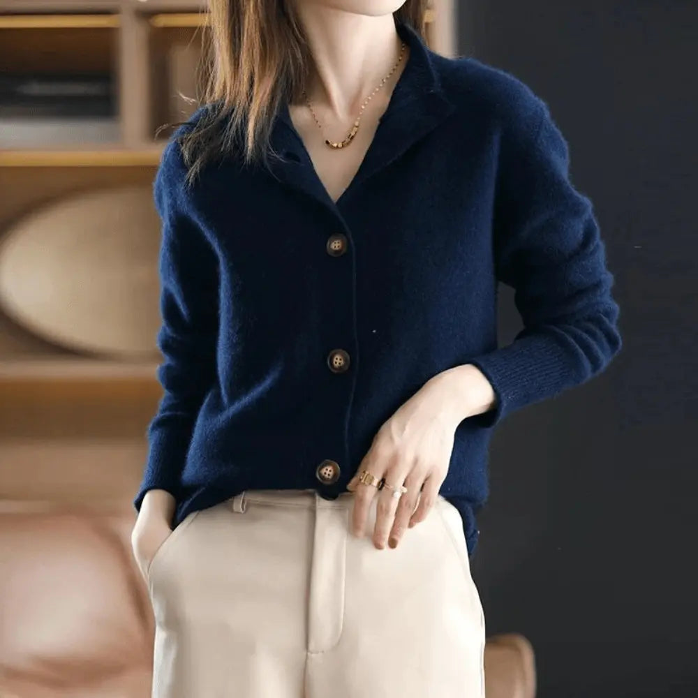Kaschmir Strickjacke Luxus Qualität Damen