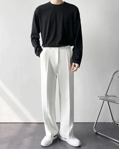 Enzo Anzughose High-Waist Weites Bein Damenhose