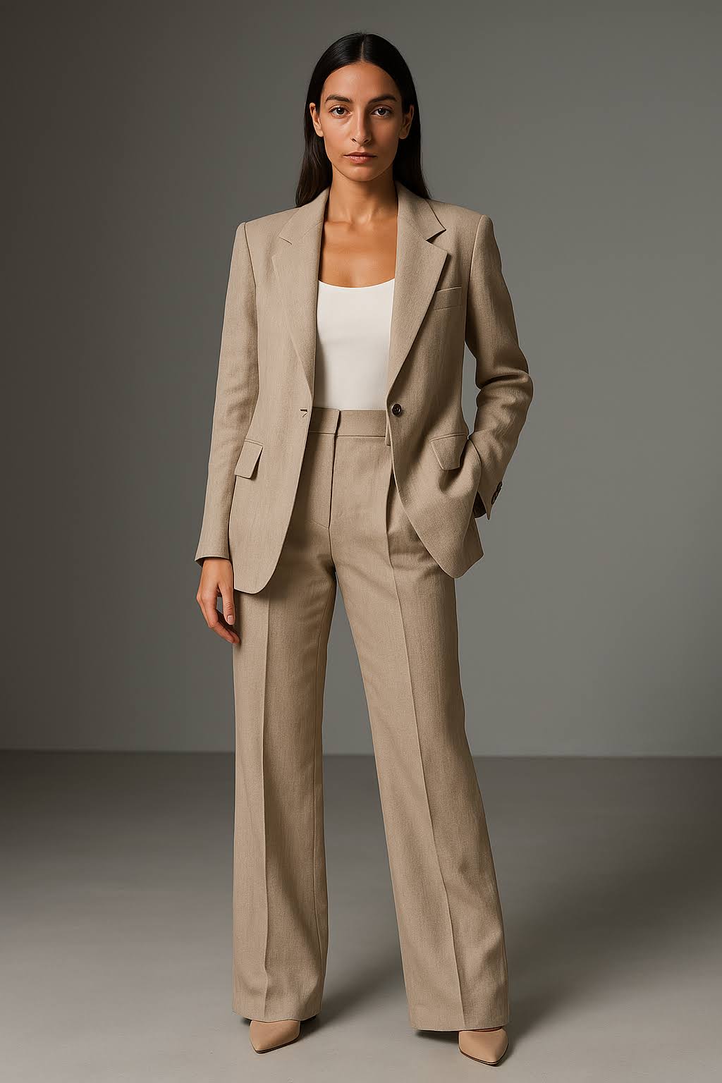 Valenca Damen Anzugset Beige
