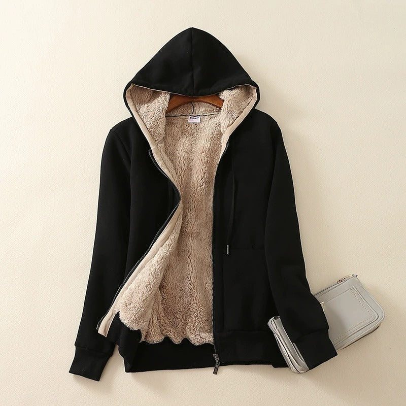 Sherpa Jacke Gefüttert Kapuzenjacke Warm