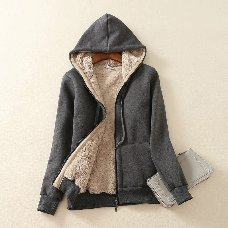 Sherpa Jacke Gefüttert Kapuzenjacke Warm
