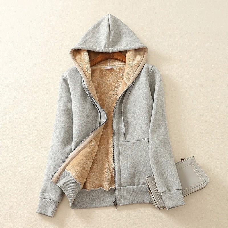 Sherpa Jacke Gefüttert Kapuzenjacke Warm
