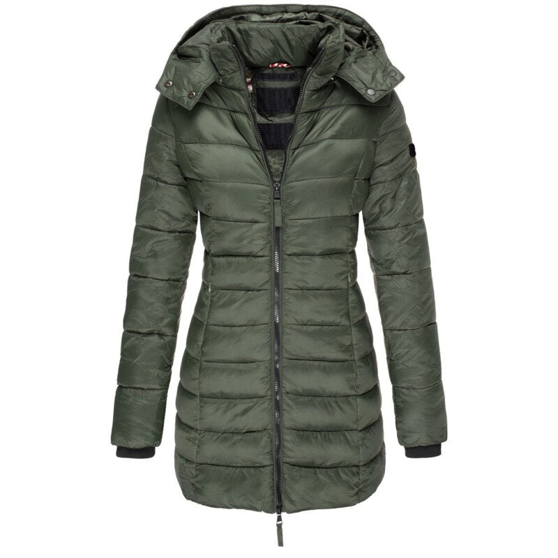 Lange Daunenjacke Elise Warm Isolierend