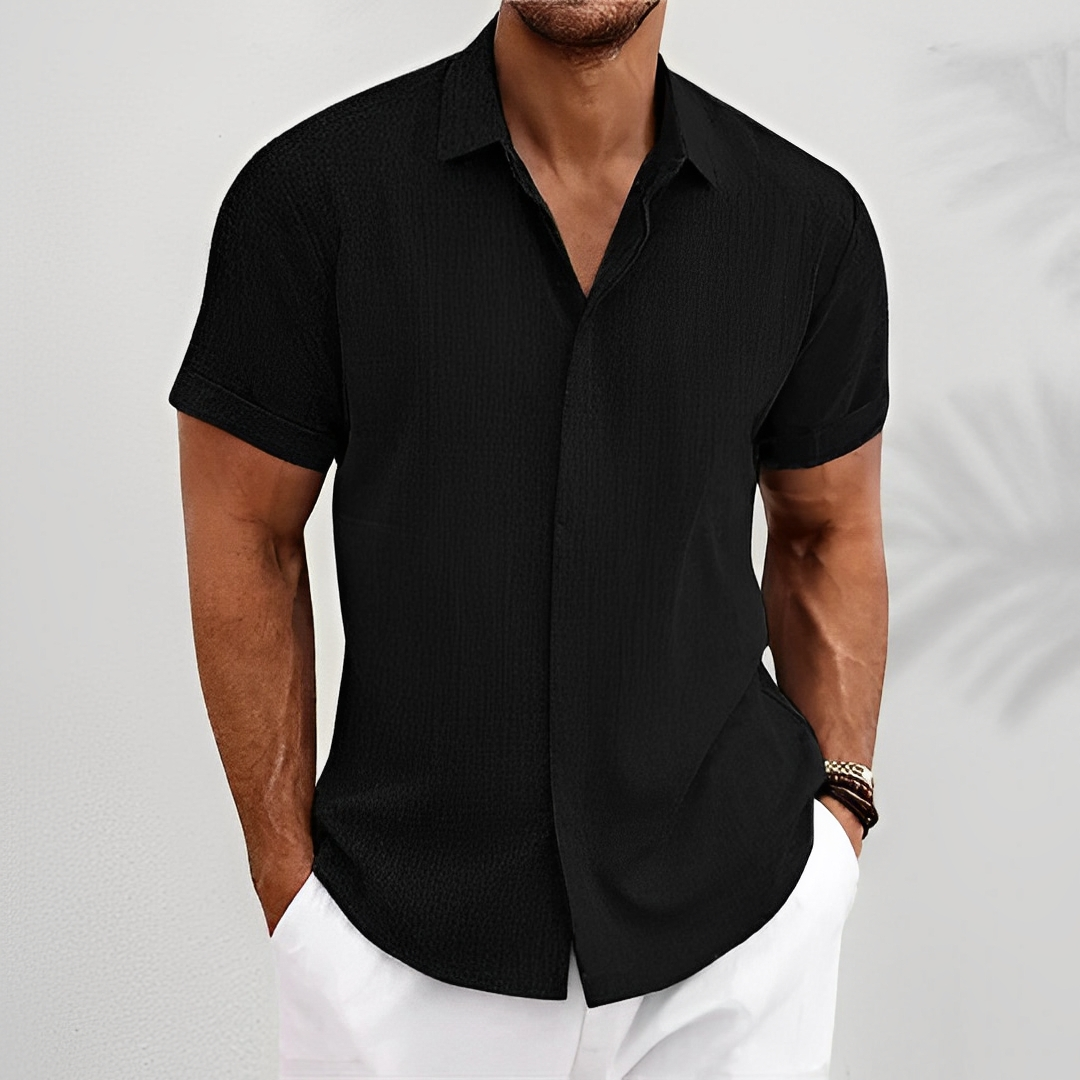Herren Hemd Knöpfe Slim Fit Modern