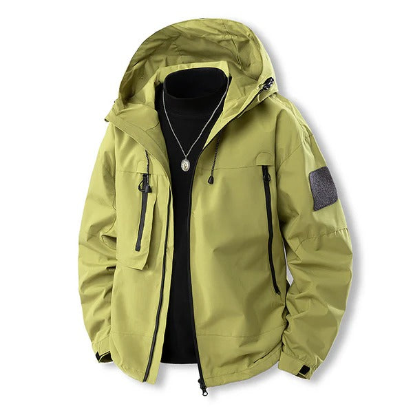 Wasserdichte Outdoorjacke Atmungsaktiv mit Kapuze