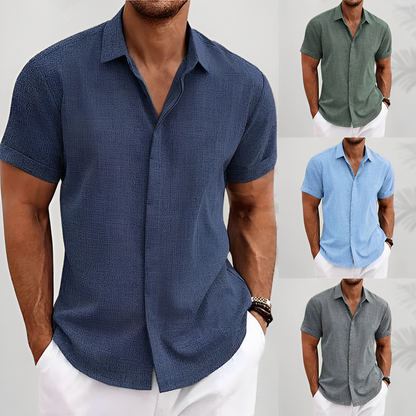 Herren Hemd Knöpfe Slim Fit Modern