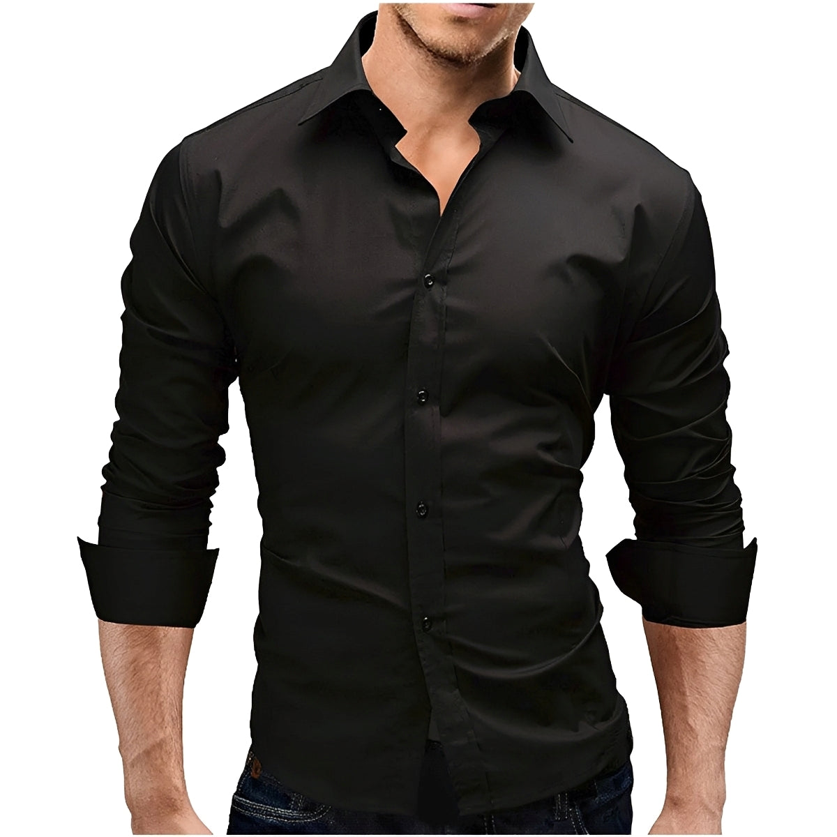 Herren Hemd Slim Fit Elegantes Business - BerlinGlamour